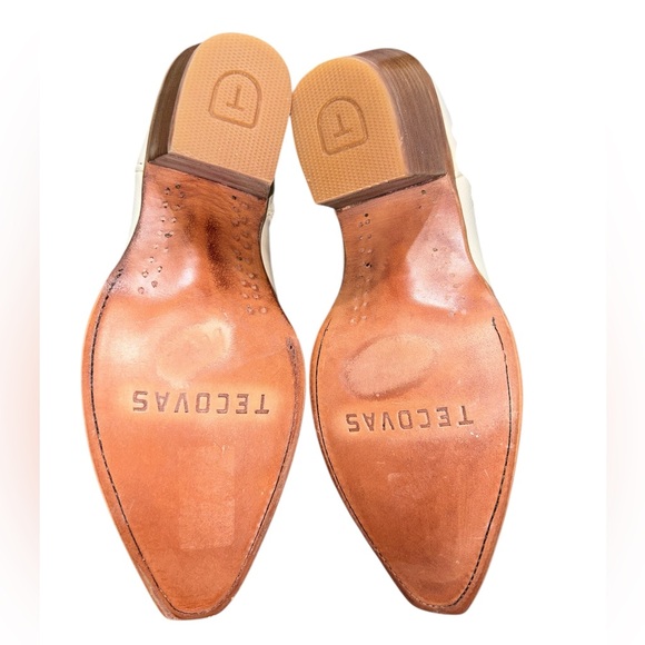 Tecovas The Daisy Booties Bone White Womens 9.5 - Picture 7 of 12